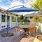 10 Feet Offset Umbrella with 8 Ribs Cantilever and Cross Base Tilt Adjustment